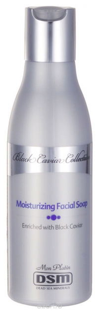 Увлажняющее мыло для лица с черной икрой Mon Platin Black Caviar